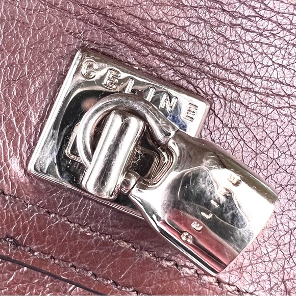 Celine Brown Compact Wallet With Lock - Picture 3 of 8